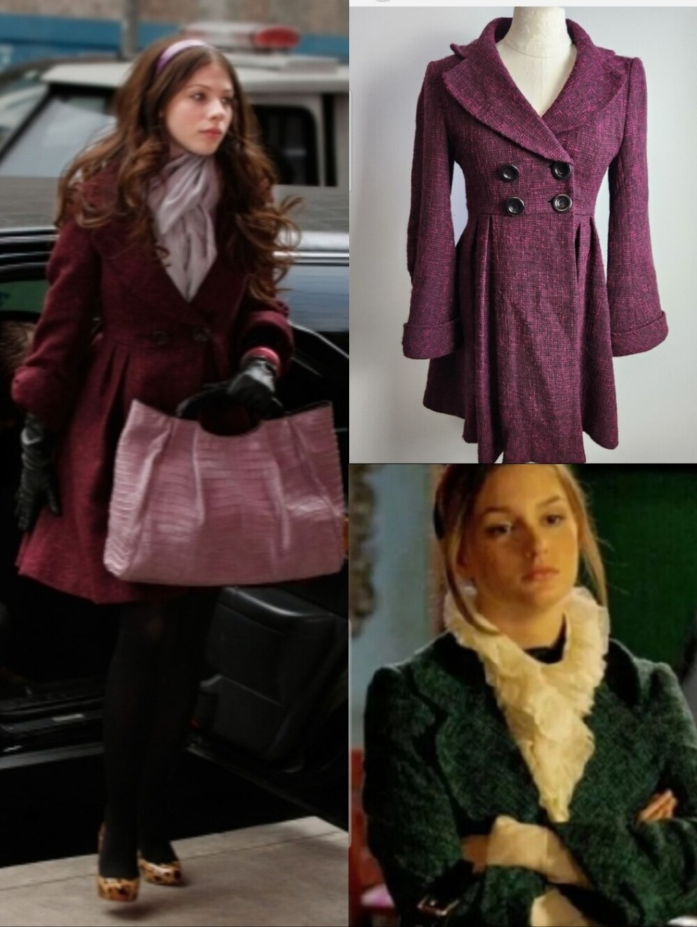 ASO Georgina Sparks Accurate, Blair Waldorf ALT Wool Pea Coat Sz 2 Gossip Girls